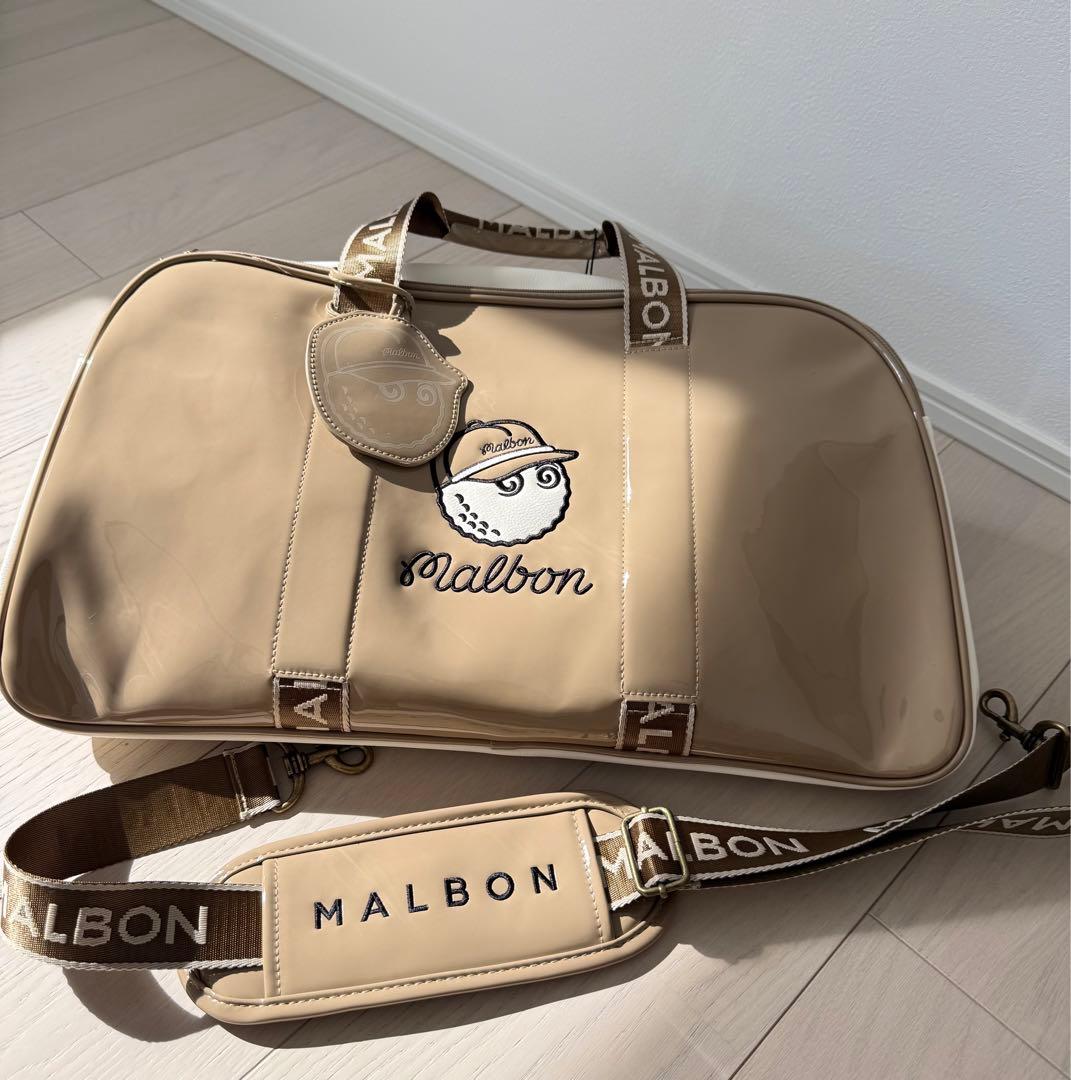 即日発送ゴルフバッグキャディバッグ マルボンゴルフ ボストンバッグベージュ