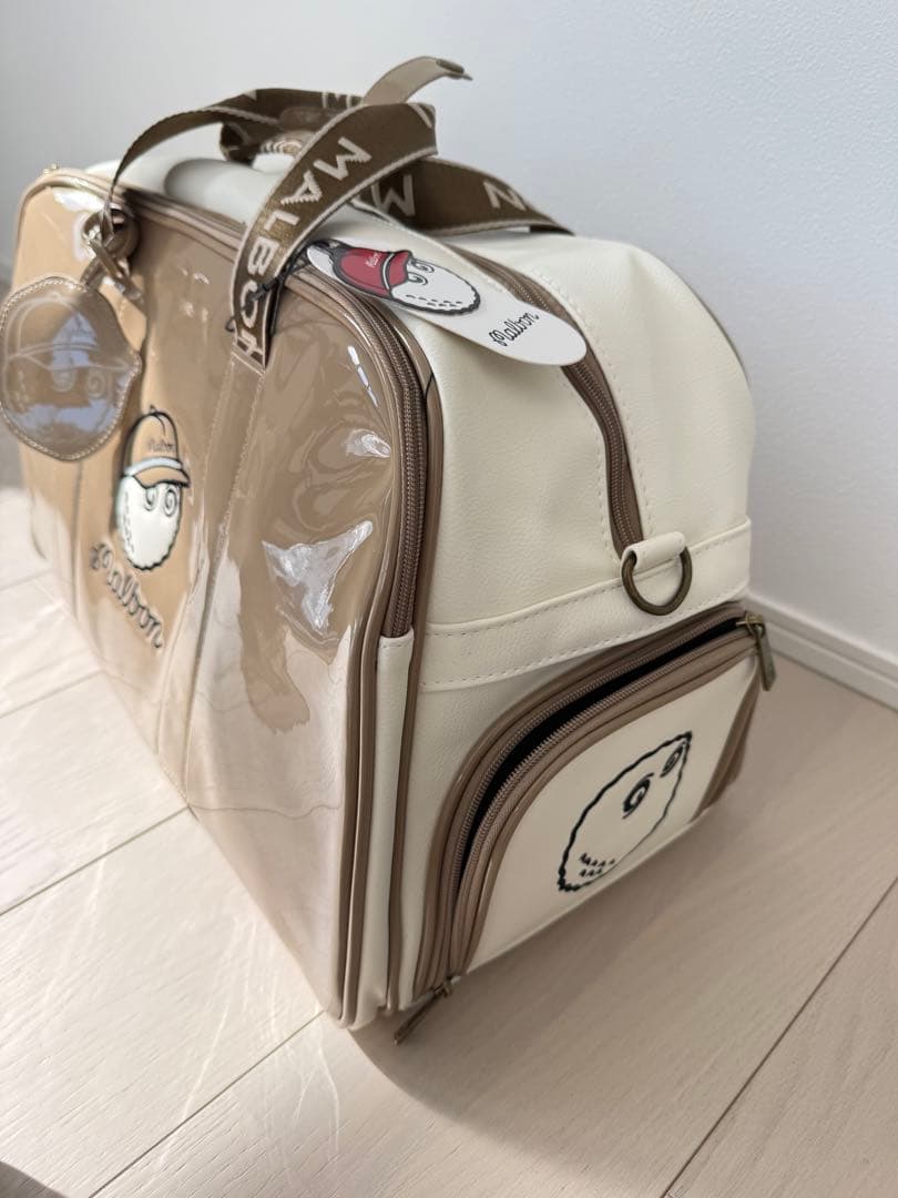 即日発送ゴルフバッグキャディバッグ マルボンゴルフ ボストンバッグベージュ