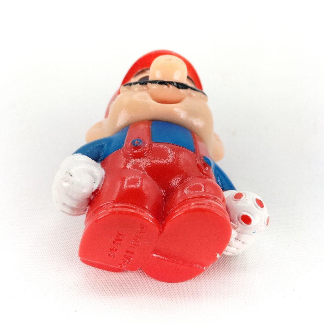 当時物 バンダイ ハッスルマリオ 1986年 ソフビ フィギュア