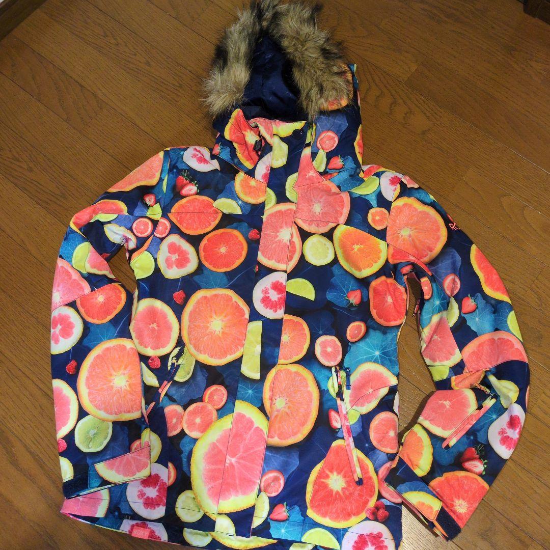 ROXY　スノボウェア　上下セット　Ｍ　フルーツ柄　　　ピンク