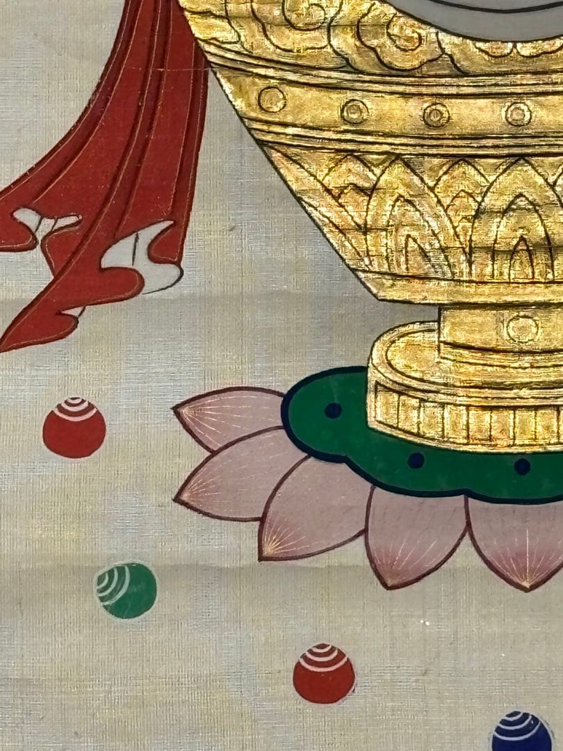 「愛染明王 彩色木版画」1枚|仏像 仏画 仏教美術 江戸時代 木版刷り 真言宗