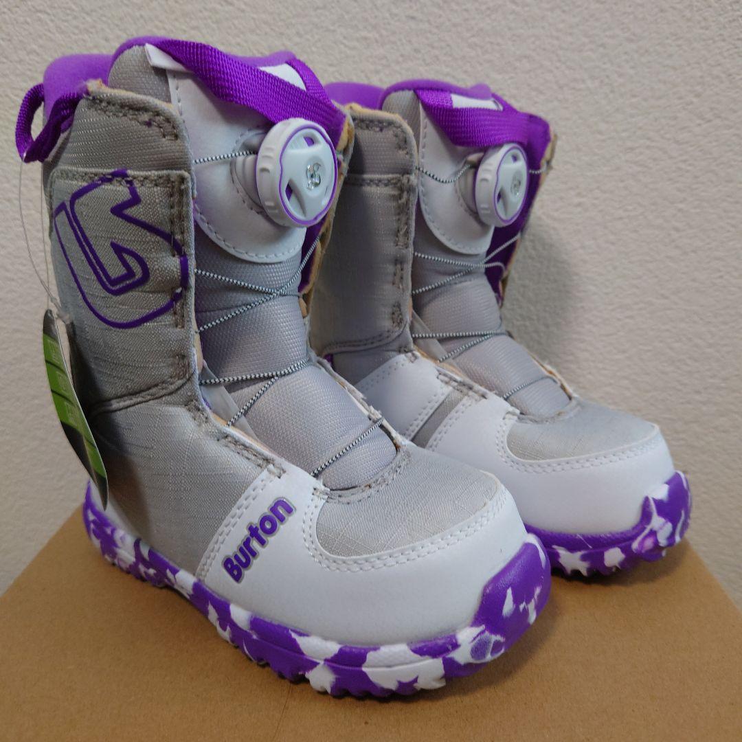 BURTON GROM BOA YTH 11C ホワイト/パープル 17.5