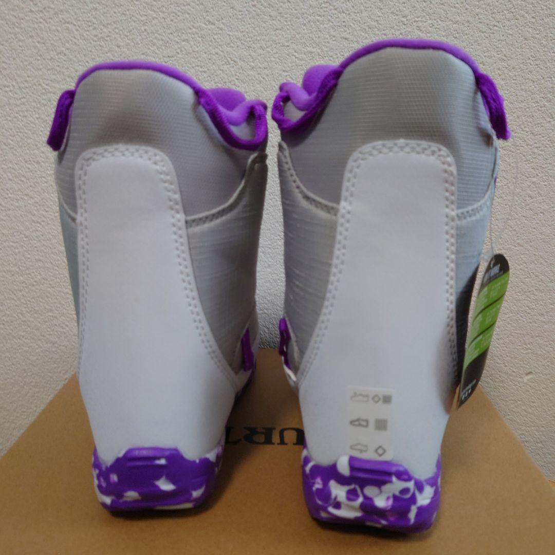 BURTON GROM BOA YTH 11C ホワイト/パープル 17.5