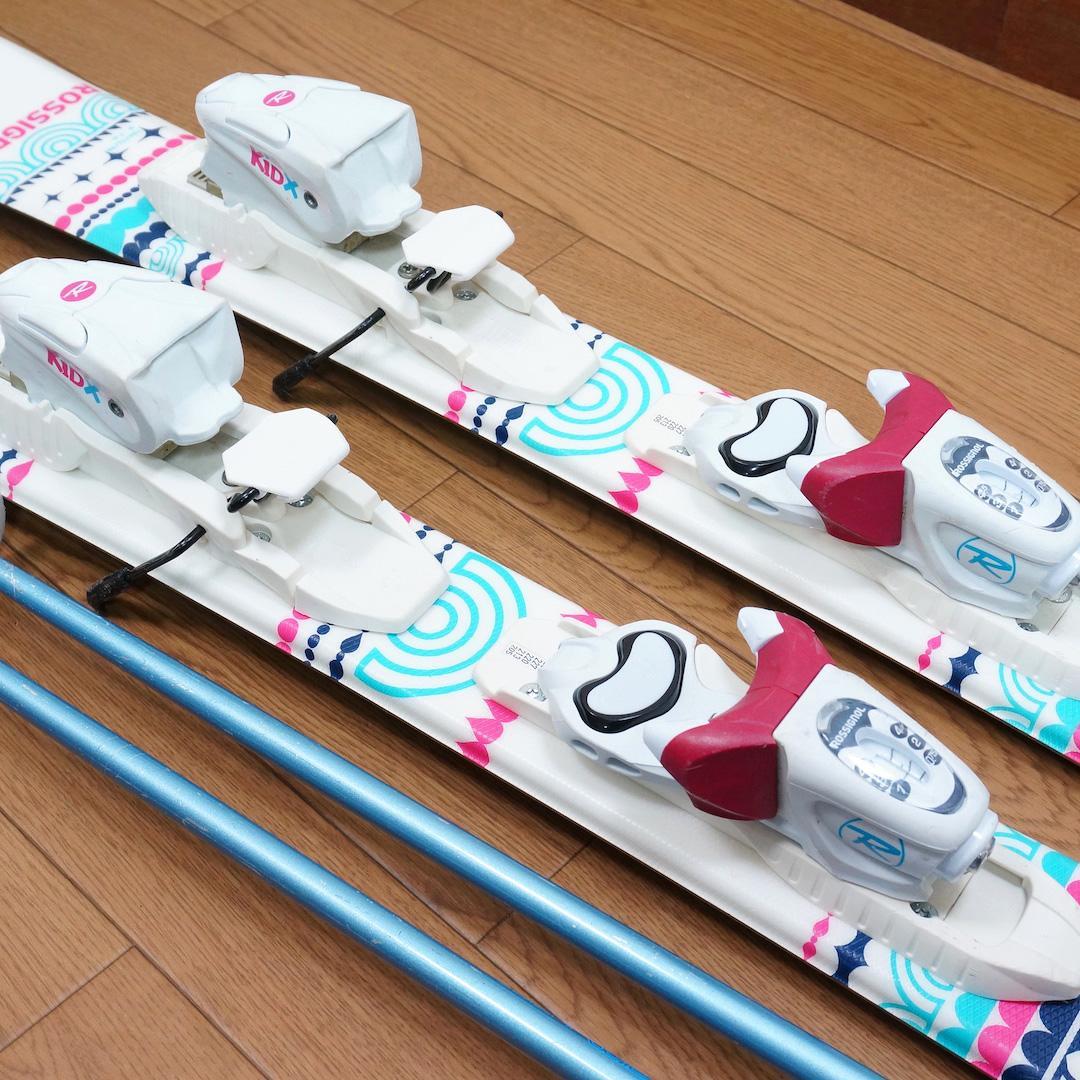 メンテ済 104cm 靴18cm ROSSIGNOL スキーセット