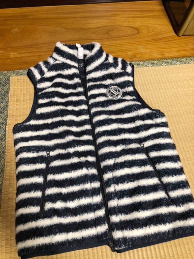 新品 パーリーゲイツ アウターネイビー ボーダー ブルゾン ベスト 5