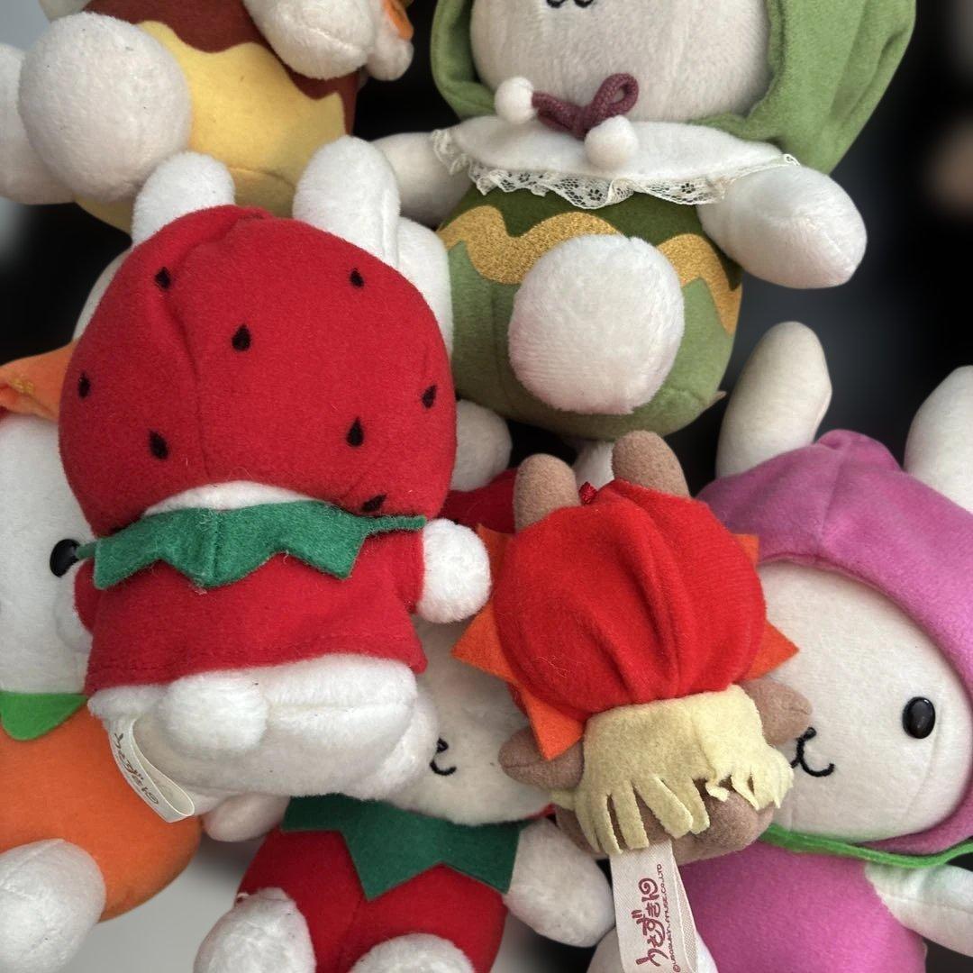左下！平成レトロうさずきんぬいぐるみ 12体セット