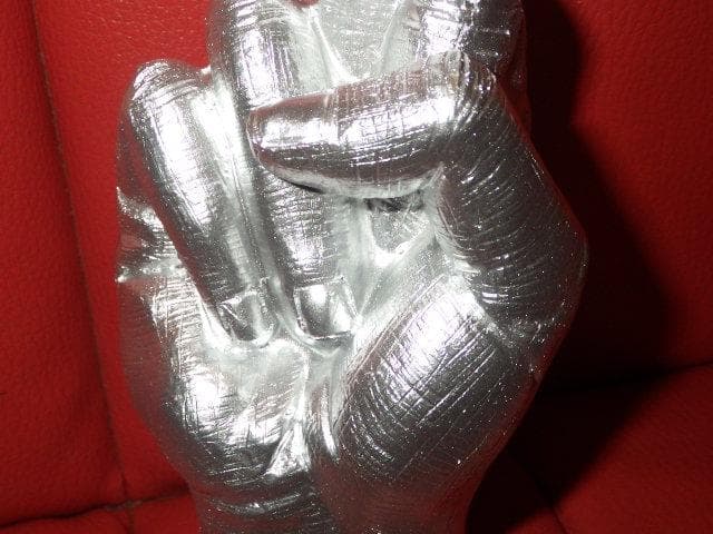 ファックサイン★置物★銀★25★ミドルフィンガー★Fuck★雑貨★インテリア