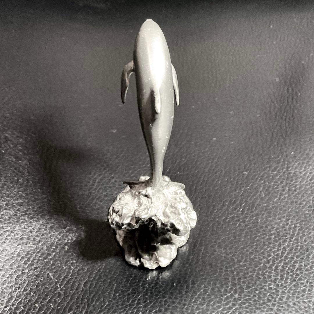 ビンテージピューター　イルカオブジェ　置物