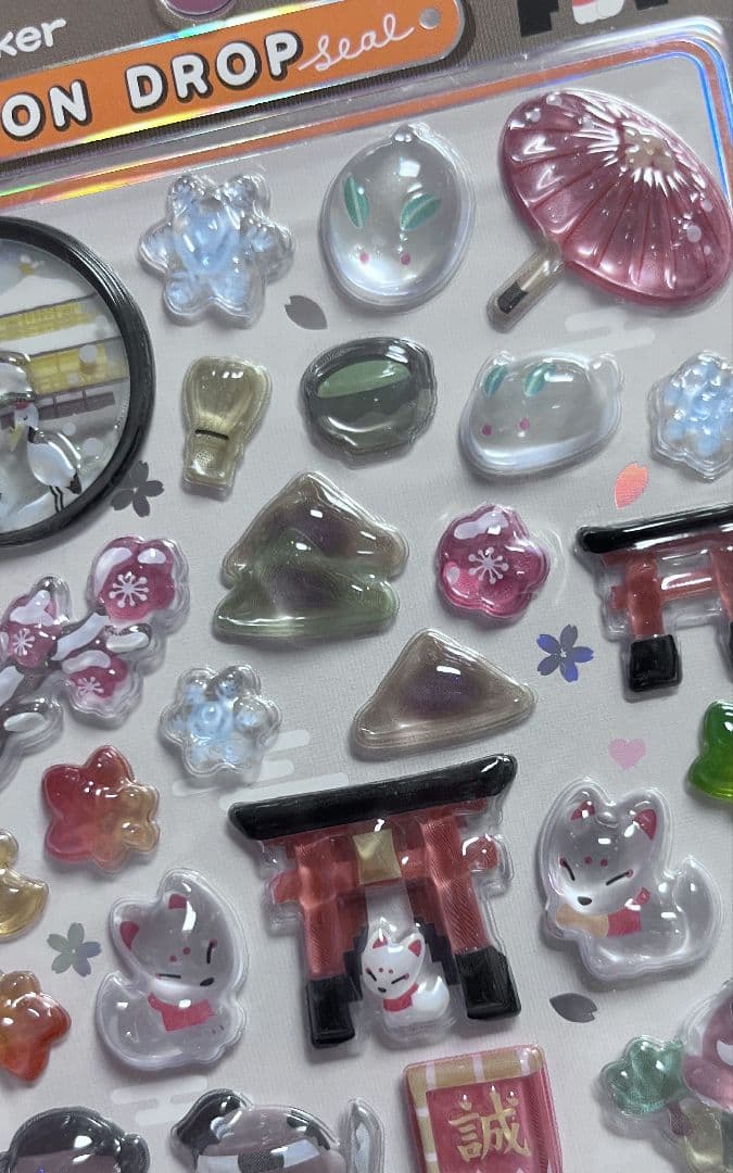 正規品 ボンボンドロップシール 和柄 6種セット