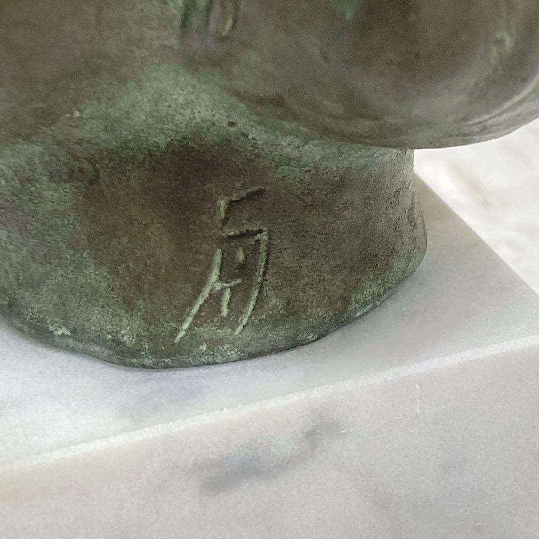 舟越保武 少女A アンナ 頭像 ブロンズ像 台座付き 彫刻 オブジェ