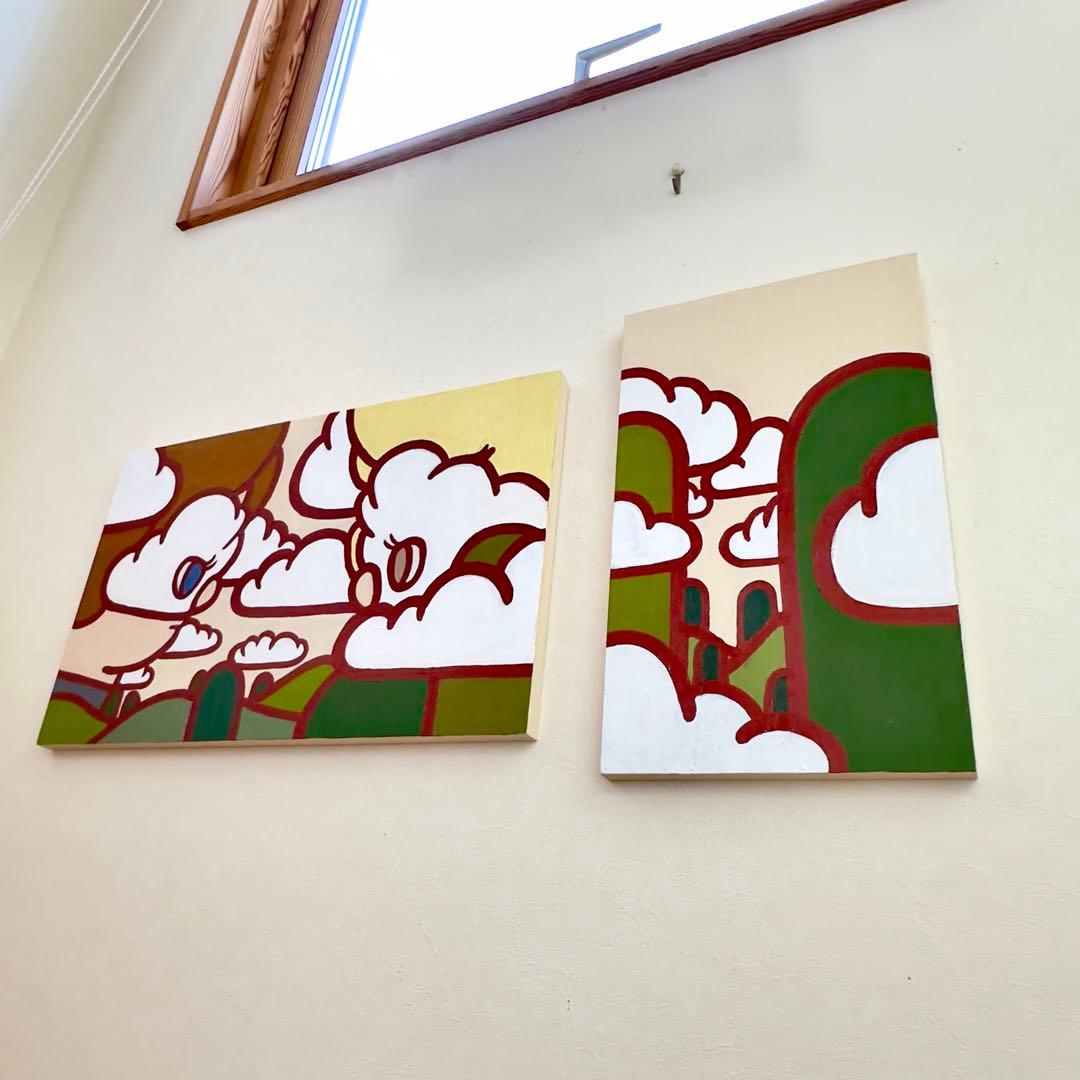 【原画4点セット】●Kaoruko Negishi● アクリル画　紐付き