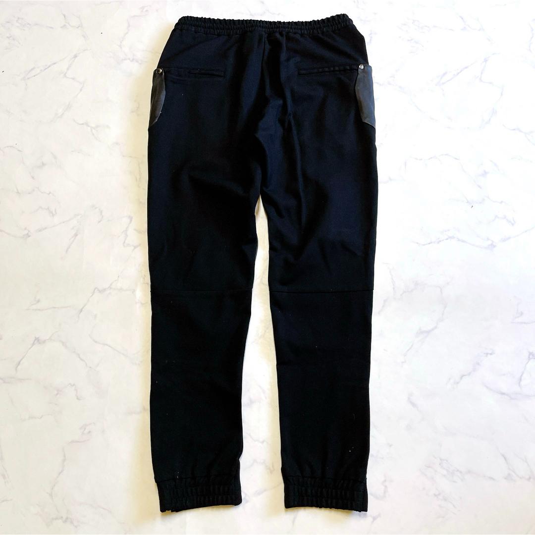 美品希少XL✨ウノピゥウノウグァーレトレ リラックス ジョガーパンツ 羊革 黒