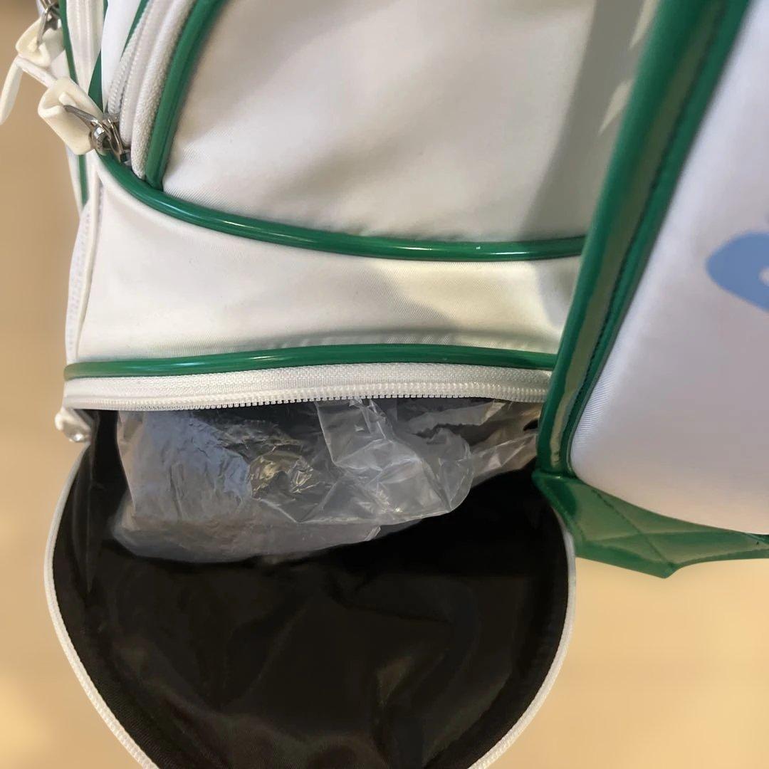 WAAC ゴルフキャディバッグ ホワイト/グリーン