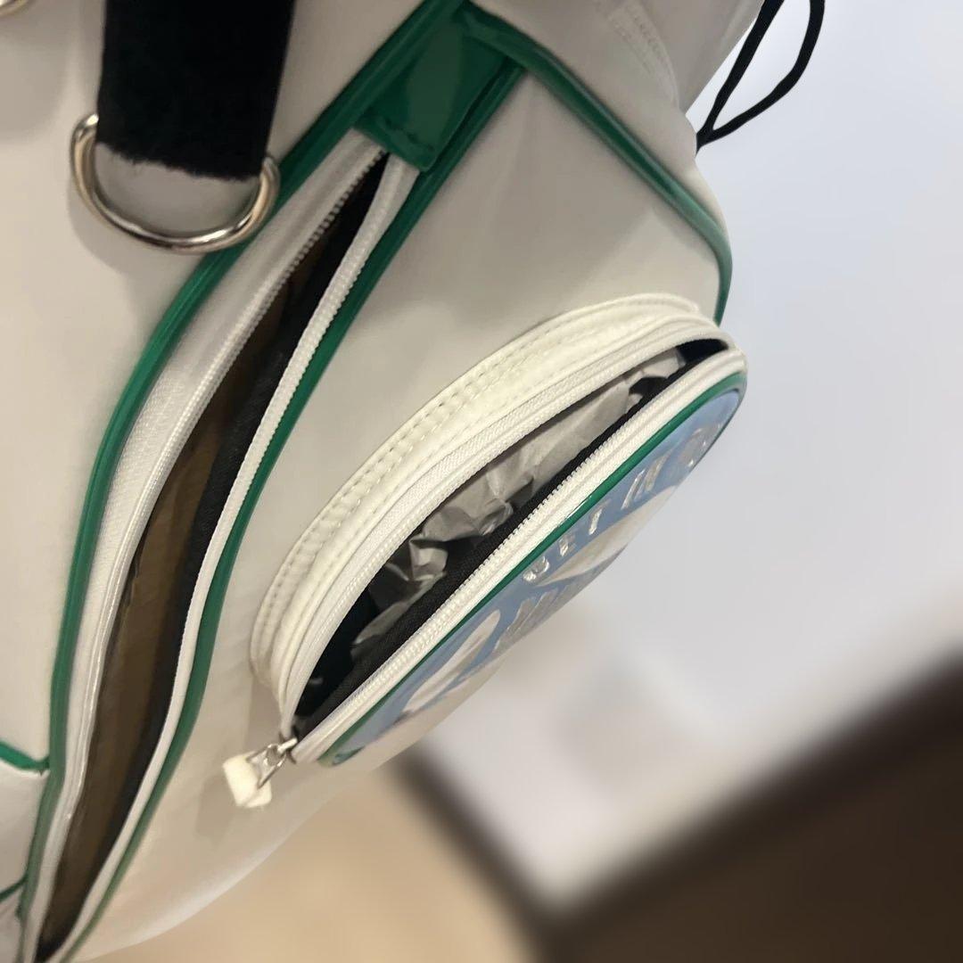 WAAC ゴルフキャディバッグ ホワイト/グリーン