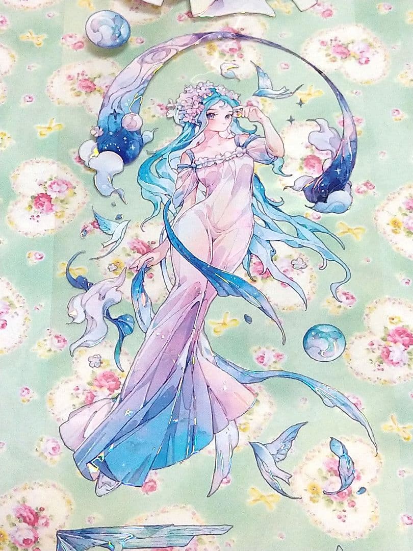 ✩のこり２✩J1007＃月神拂香(贝壳光)柑橘x吾心切り売り海外人物マステ女の子