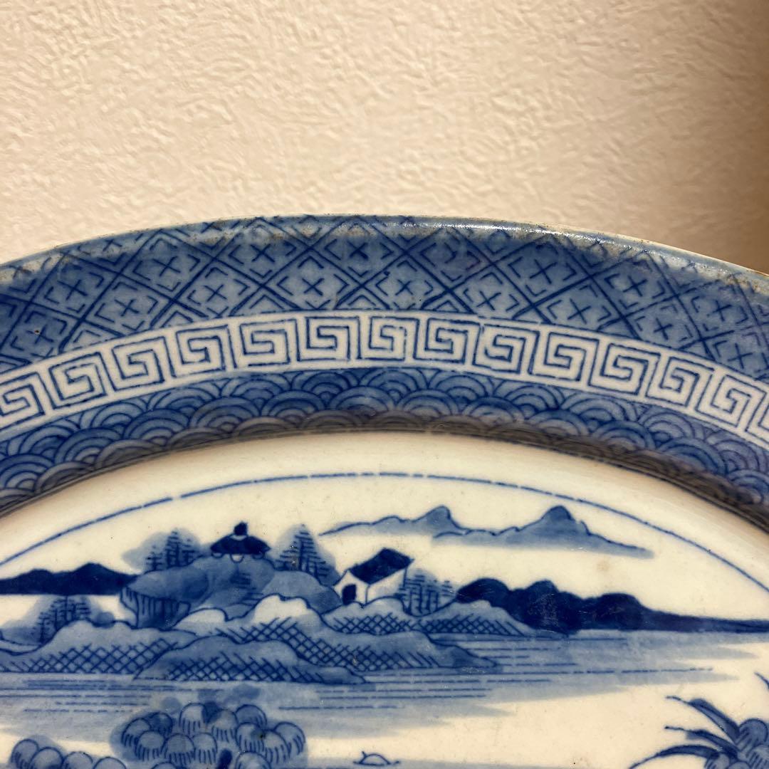 古伊万里　楕円皿　古美術