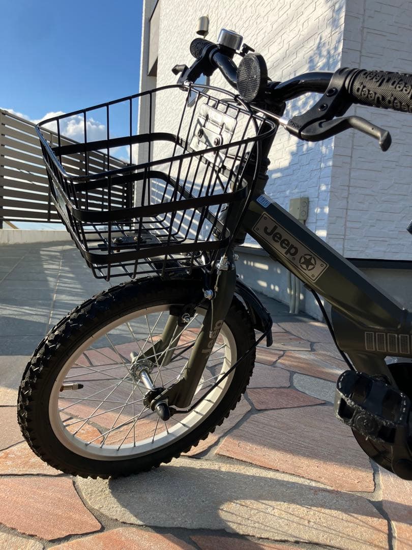 【♡NJAT♡ 】Jeep 子供用自転車 16インチ オリーブグリーン