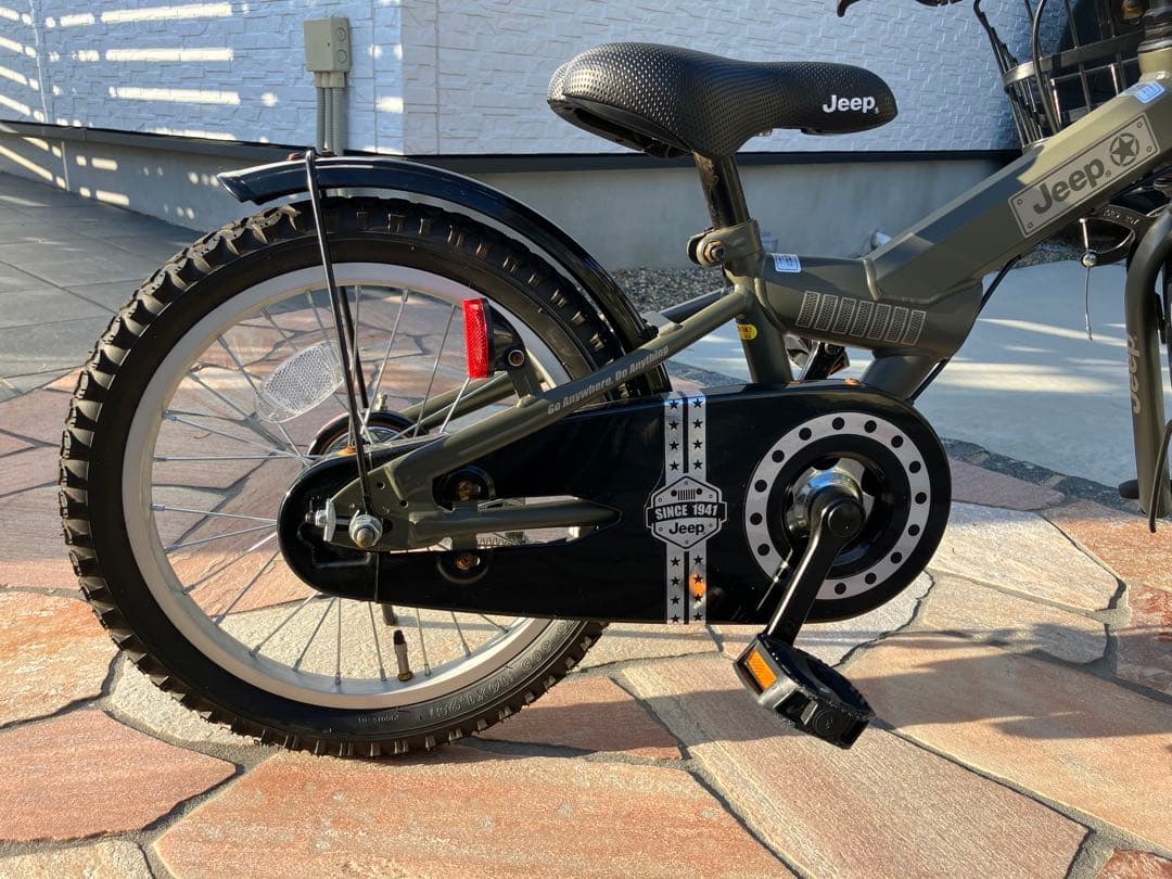 【♡NJAT♡ 】Jeep 子供用自転車 16インチ オリーブグリーン