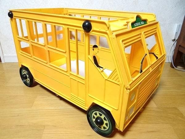 ビンテージ LIPSKI スクールバス 収納箱 おもちゃ箱 旧車 レトロ 当時物