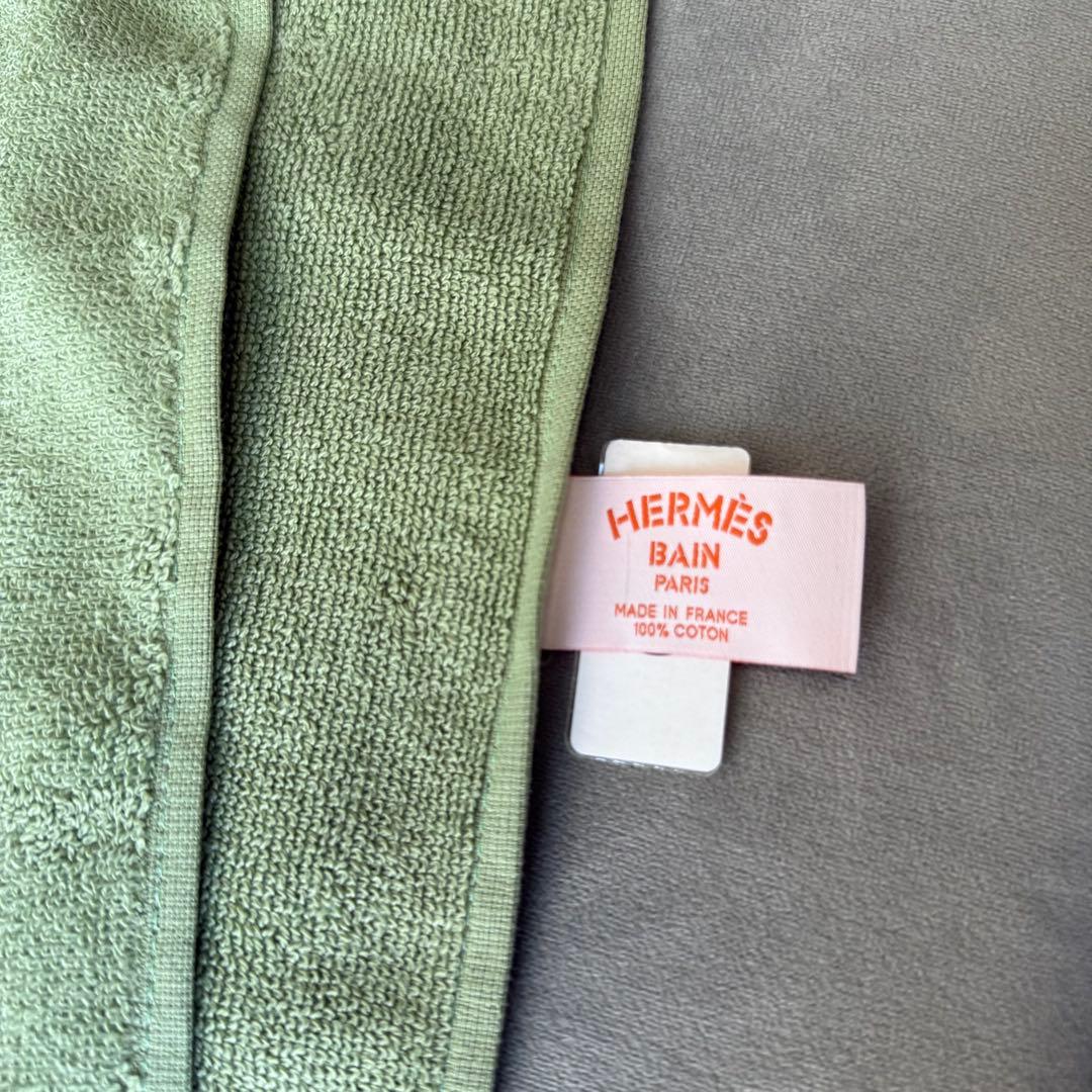 エルメス ヨッティング タラッサ ビーチタオル グリーン バスタオル 大判
