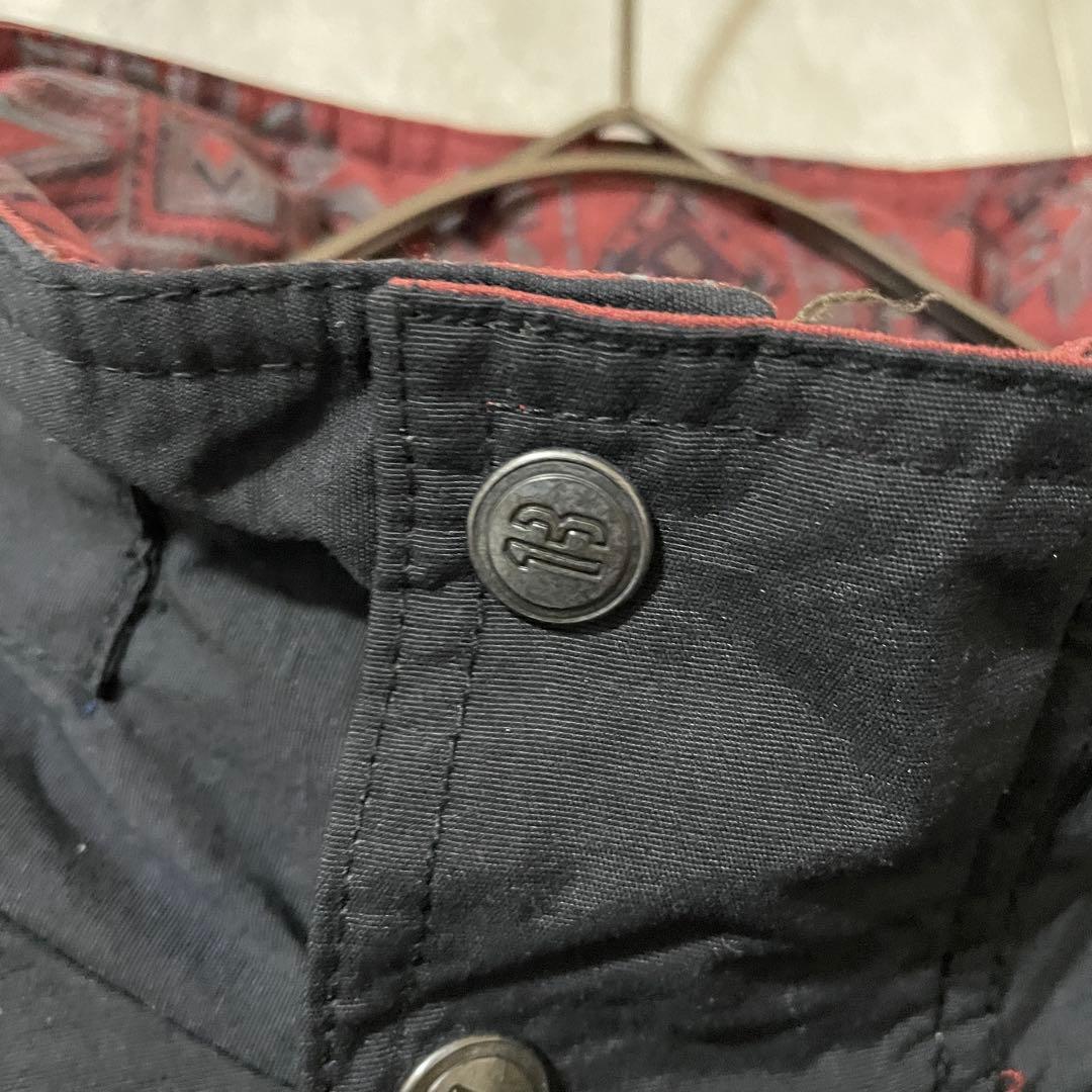 Burtonバートンスキーウェアスノーボードジャケットハーフジップ紺ネイビー赤