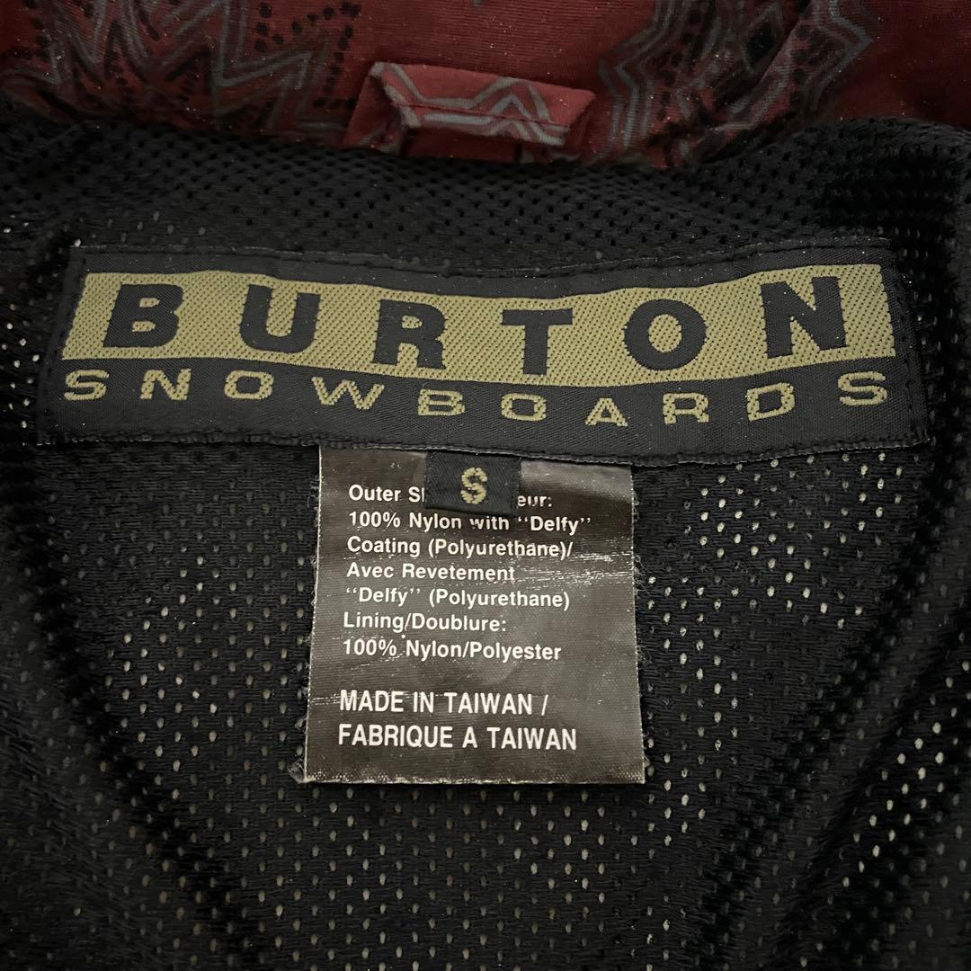 Burtonバートンスキーウェアスノーボードジャケットハーフジップ紺ネイビー赤