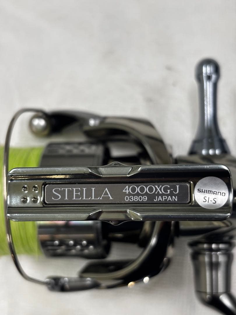 【極美品】シマノ 18ステラ 4000XG 夢屋ハンドルノブ・リールスタンド付