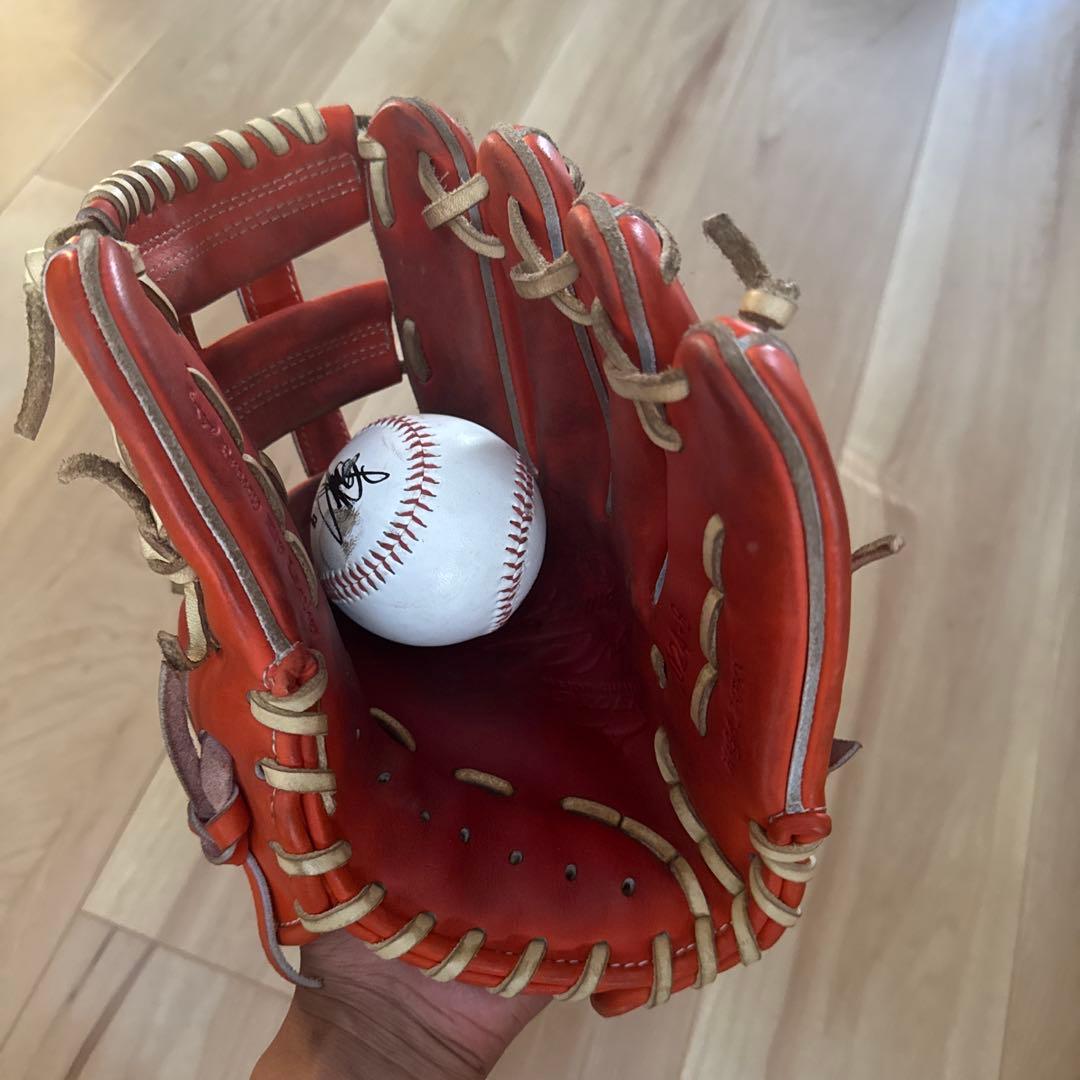 T*P様 オレンジレザー硬式野球グローブ