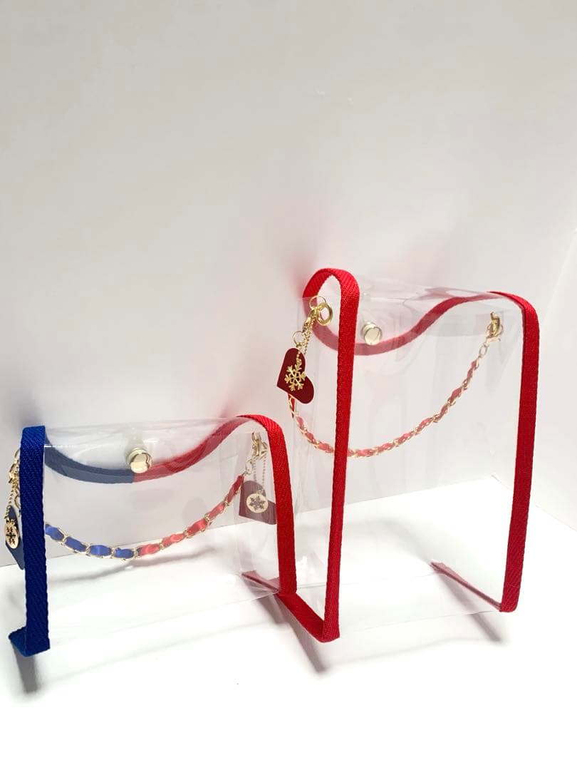 うーちゃみ ☪︎　すのチルソフビポーチ2体用　青赤　BIGすのチルポーチ 赤