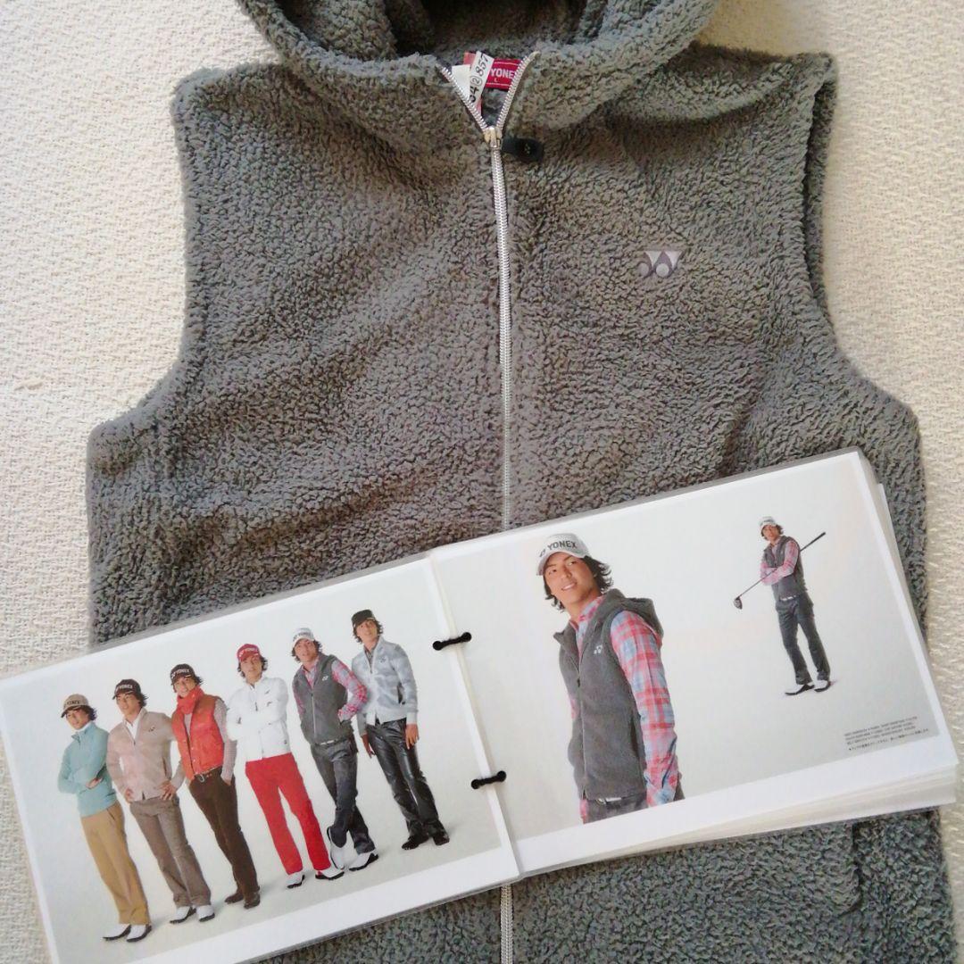 ヨネックスゴルフウェア　石川遼モデル　2012年パーカーベスト　チャコールカラー