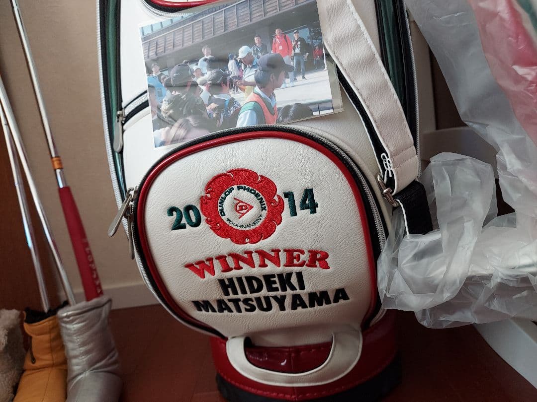 松山英樹　サイン入り優勝記念限定キャディバッグ