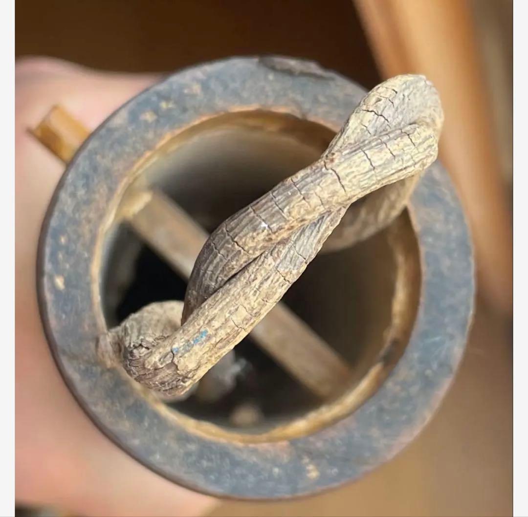 D*P様 囲炉裏自在鉤　竹製　古民具