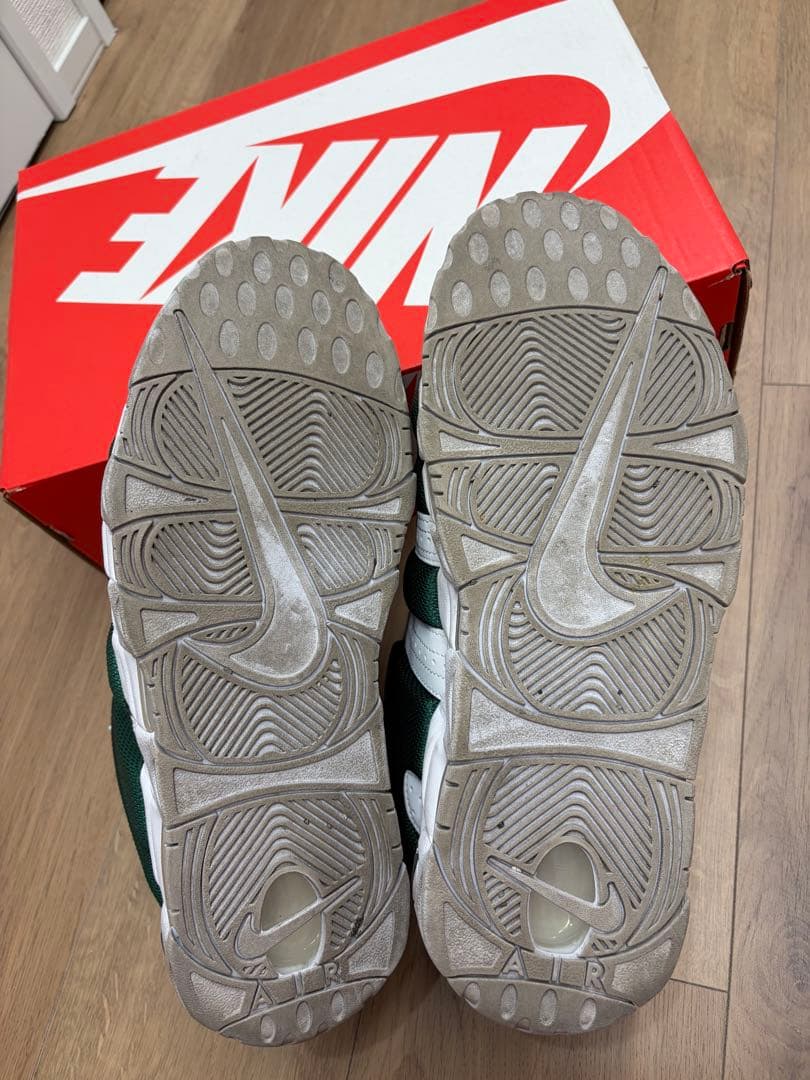 NIKE AIR MORE UPTEMPO ホワイト×グリーン 箱付き 美品
