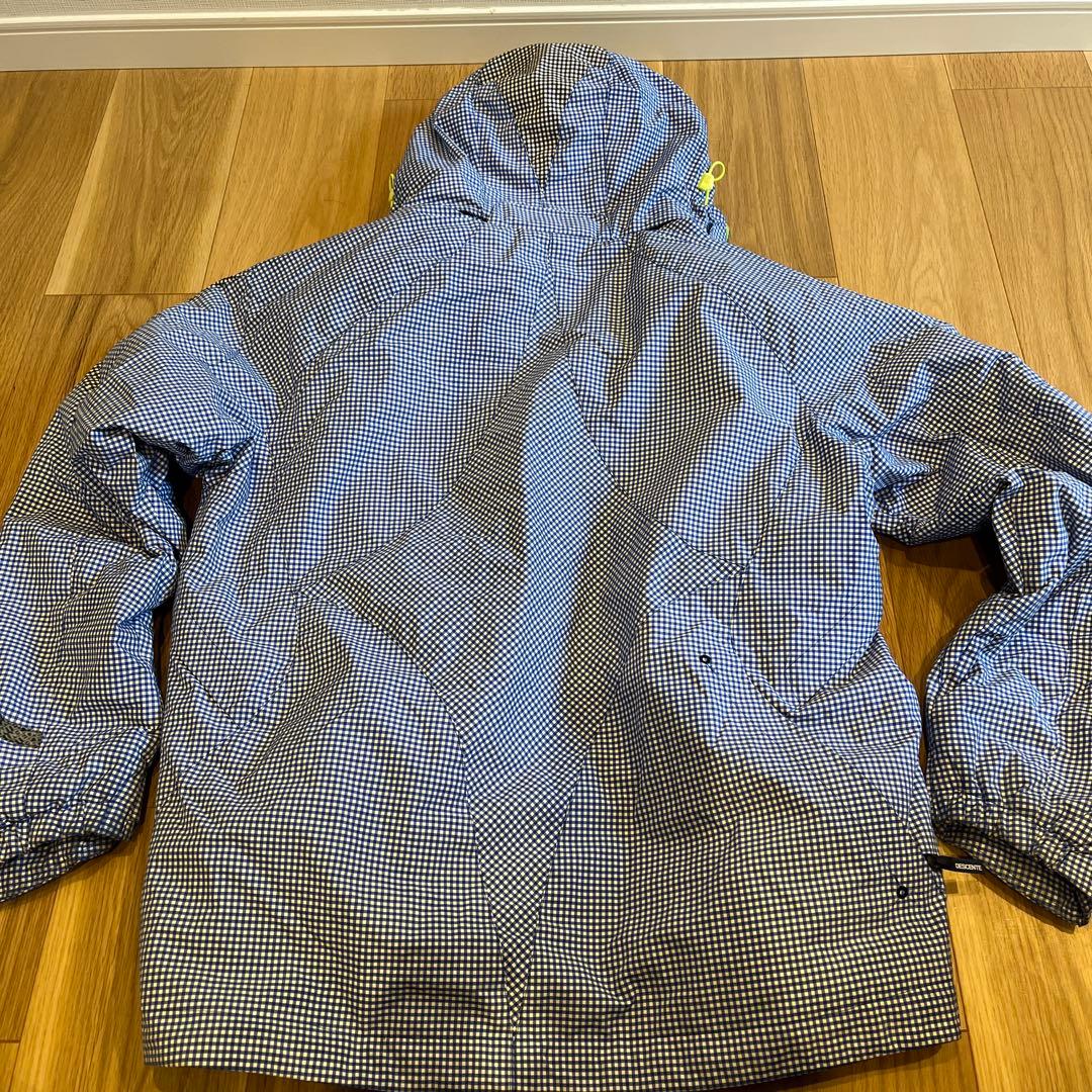 DESCENTE × OGASAKA スキーウェア 上下 青と白のチェック柄