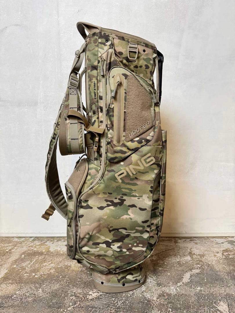 【US限定】PING 迷彩 キャディバッグ スタンド付き カモフラ柄