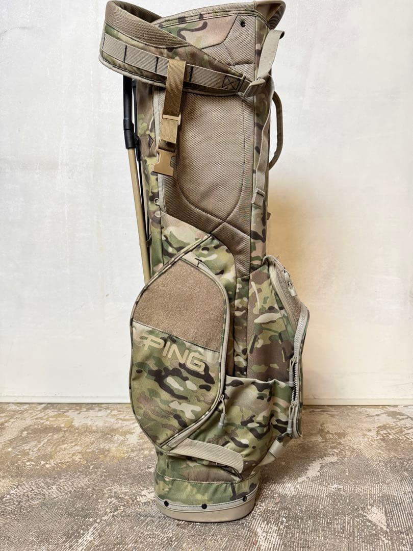 【US限定】PING 迷彩 キャディバッグ スタンド付き カモフラ柄