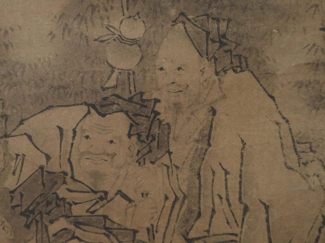 円山応挙七賢図（真作）応挙独特な写実的で宋時代の水墨画のエッセンスを体現した逸品