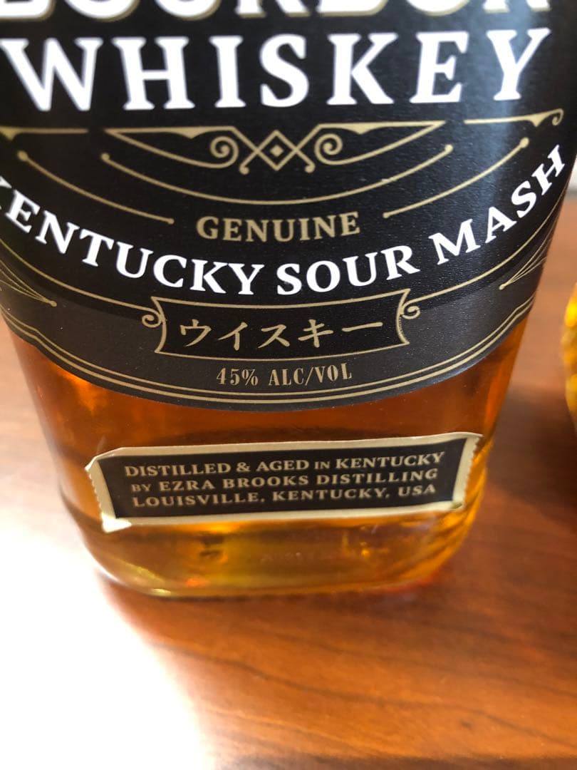 旧ラベル。EZRA BROOKS バーボンウイスキー 750ml ２本セット