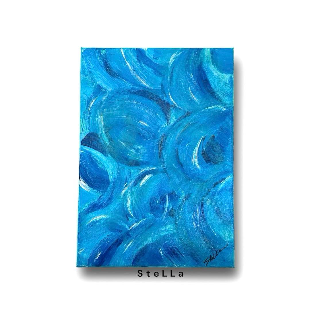 モダンアート　現代アート　ブルー　抽象画　北欧アート　北欧　スタイリッシュ　絵画