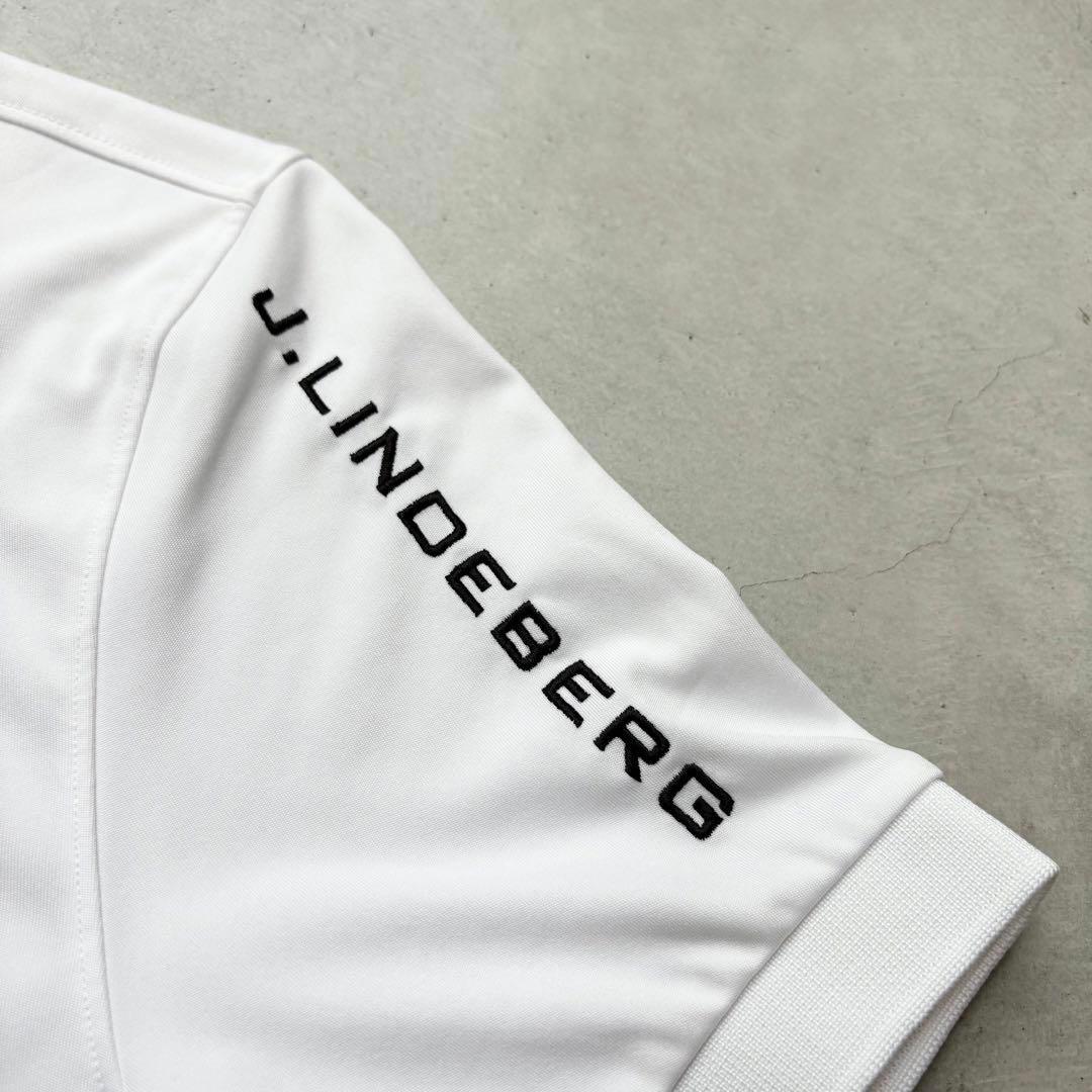 J.LINDEBERGジェイリンドバーグ 半袖ポロシャツ ブリッジロゴ 刺繍 S