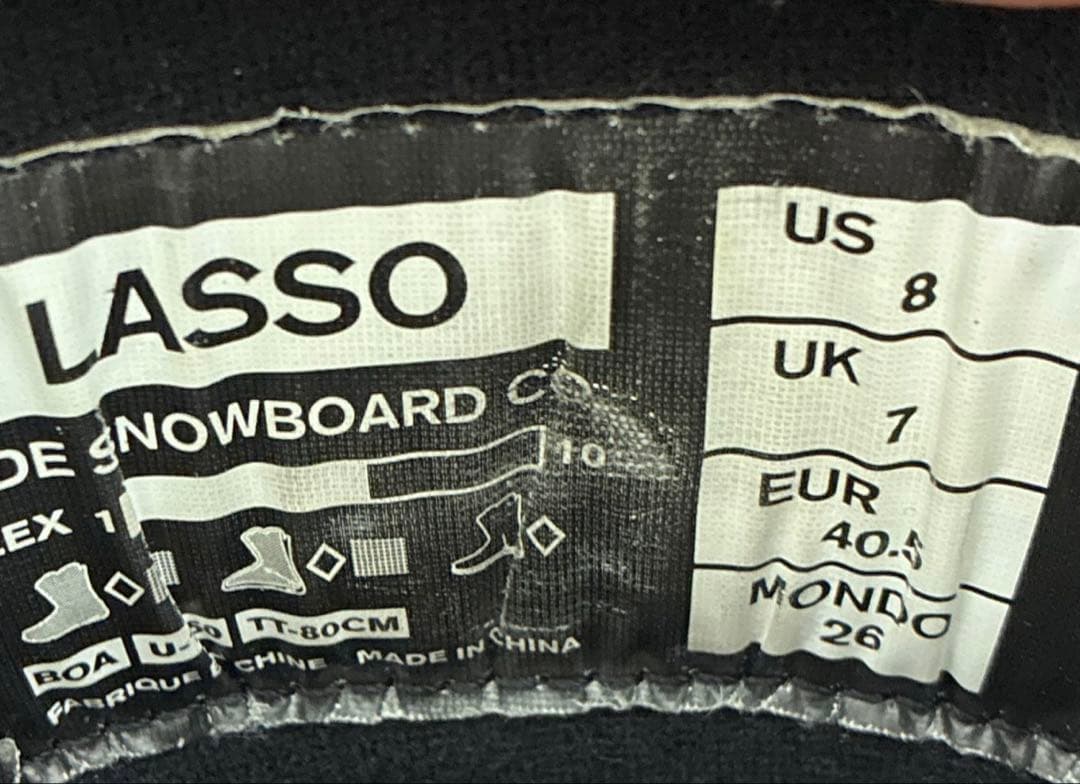 RIDE LASSO26cmライド ラッソ スノーボードブーツ　ダブルボアboa