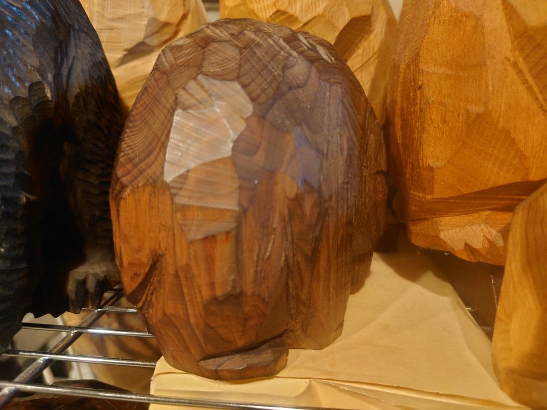 柴崎重行 志 八雲 木彫り 熊彫 木彫り熊　はつり熊　這熊