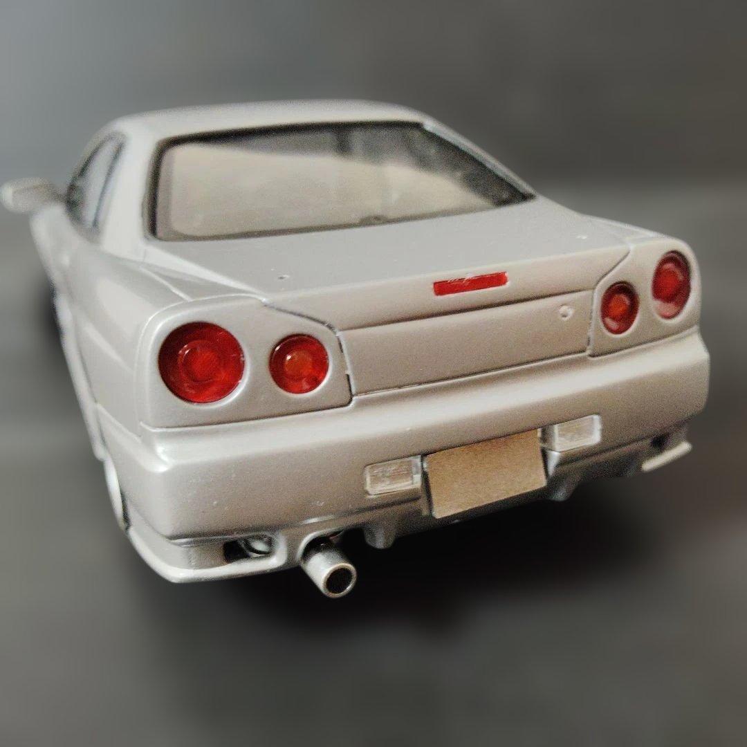 フジミ 1/24 絶版R34スカイラインニスモ 完成品 走り屋 シャコタン