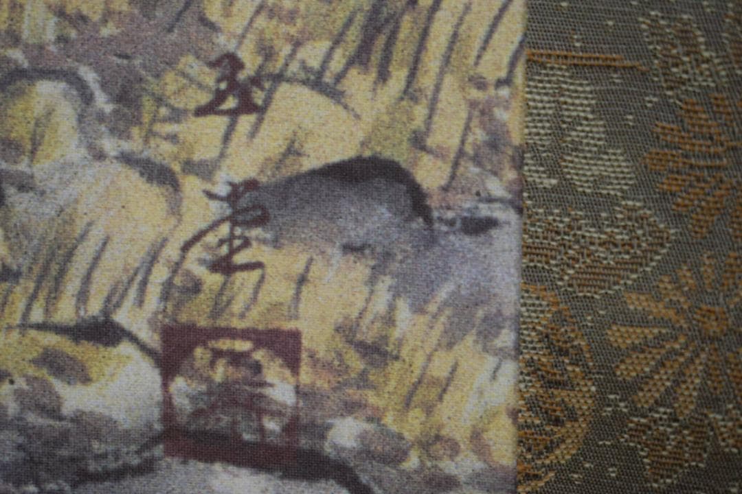 複製/川合玉堂/渓村春信/工芸/桐共箱付/布袋屋掛軸HE-676