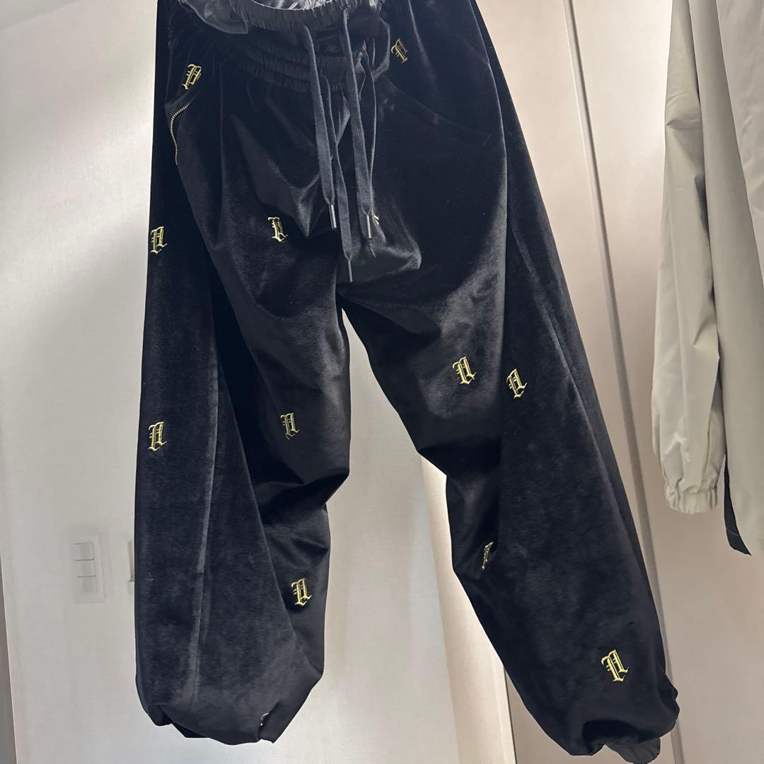 Libelice スノーウェア ベロアパンツ XL 黒 金刺繍