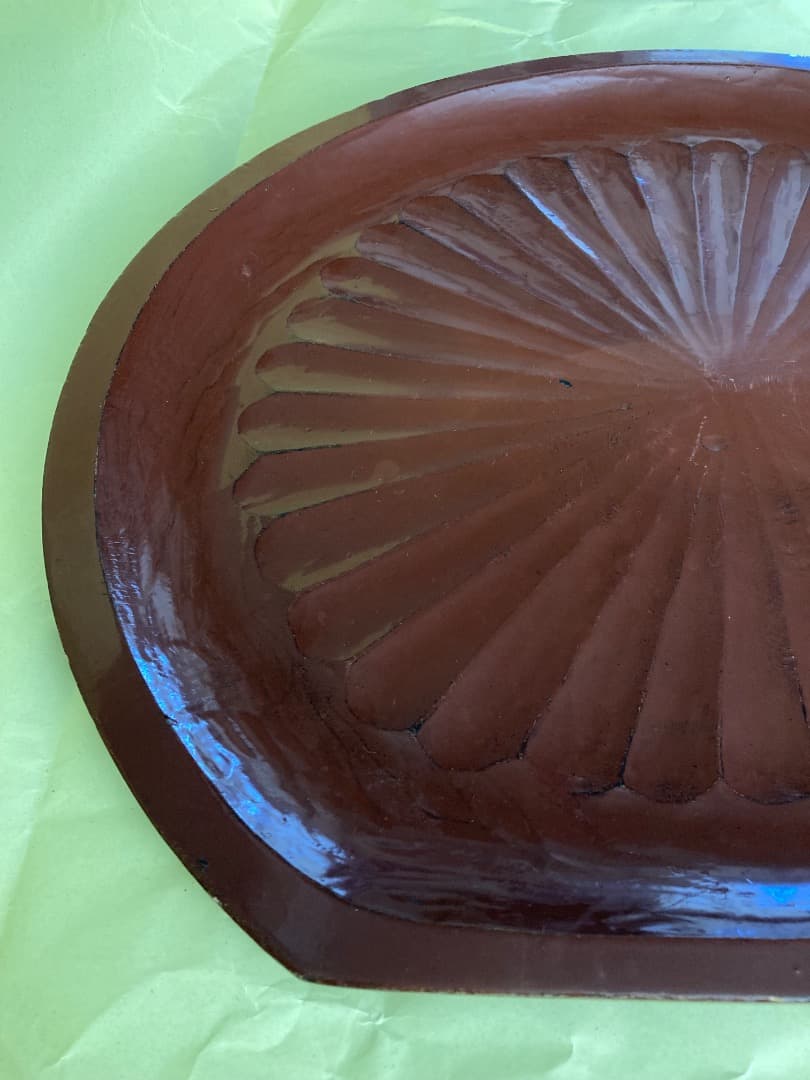 藤原盆 / 骨董　木地盆