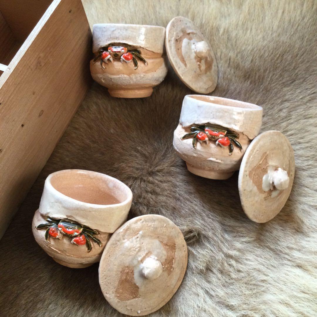 伊予　松山　楽山焼　茶器5客揃い