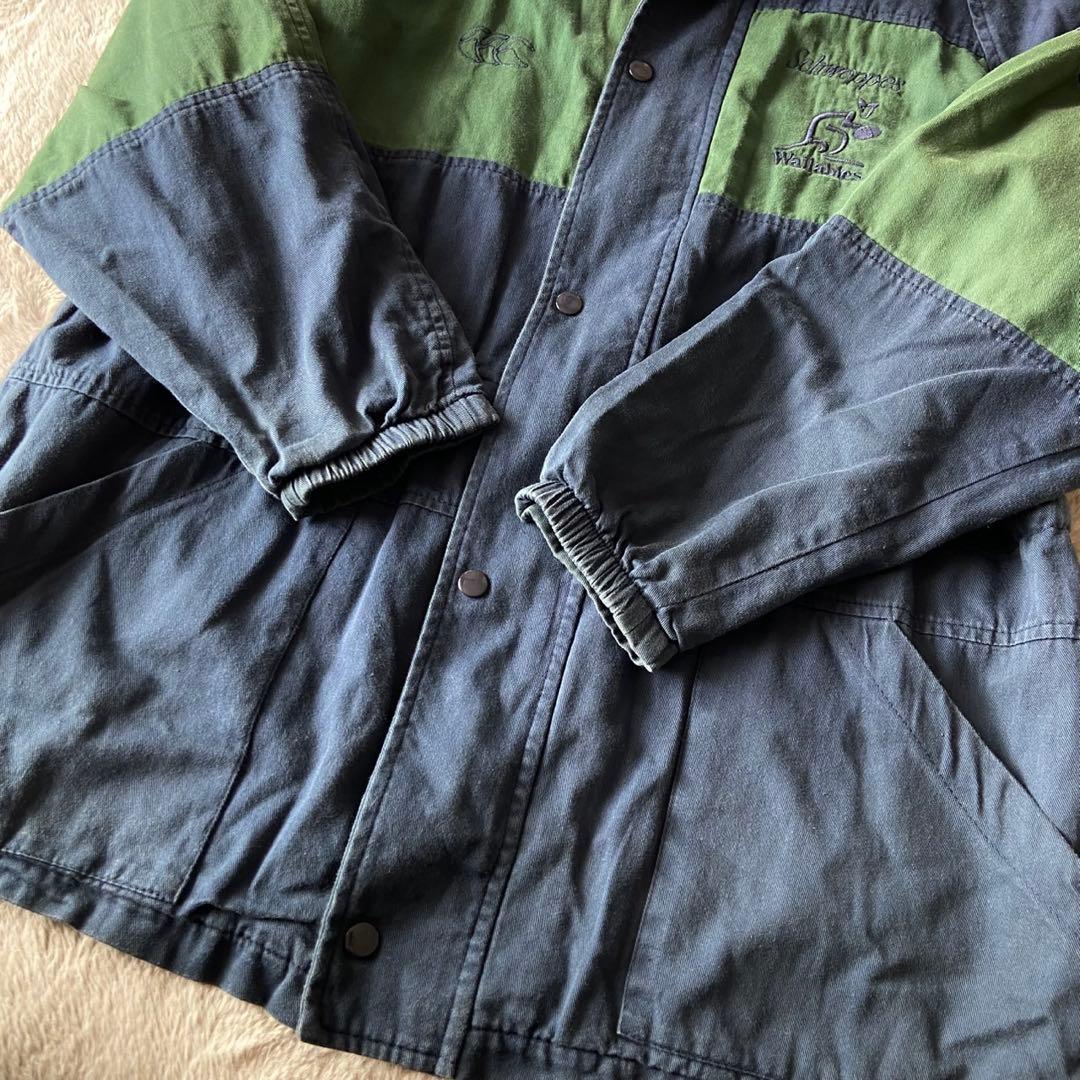 レア90s★カンタベリーオブニュージーランド ラグビー 刺繍 ジャンパー 紺緑M