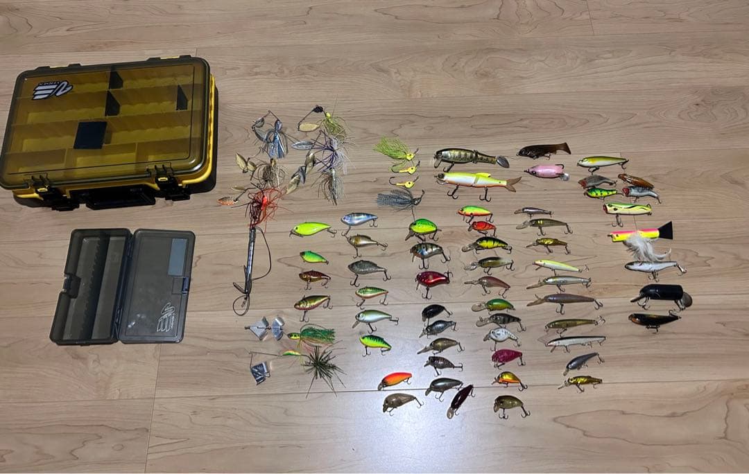 バス釣り引退セット　まとめ売りケース付き