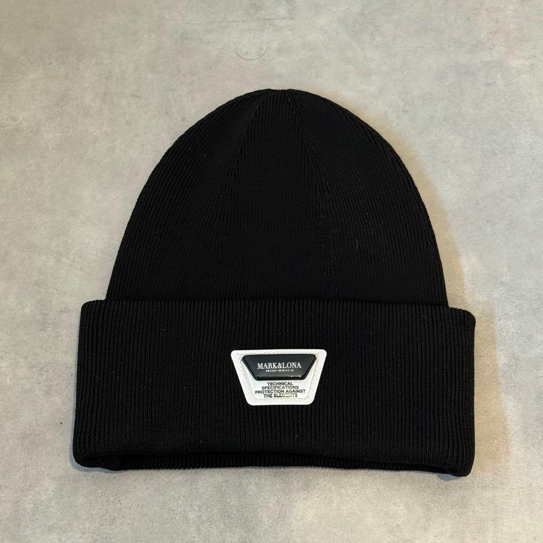 美品 ★ MARK&LONA ビーニー ニット帽 ブラック マーク&ロナ 正規品